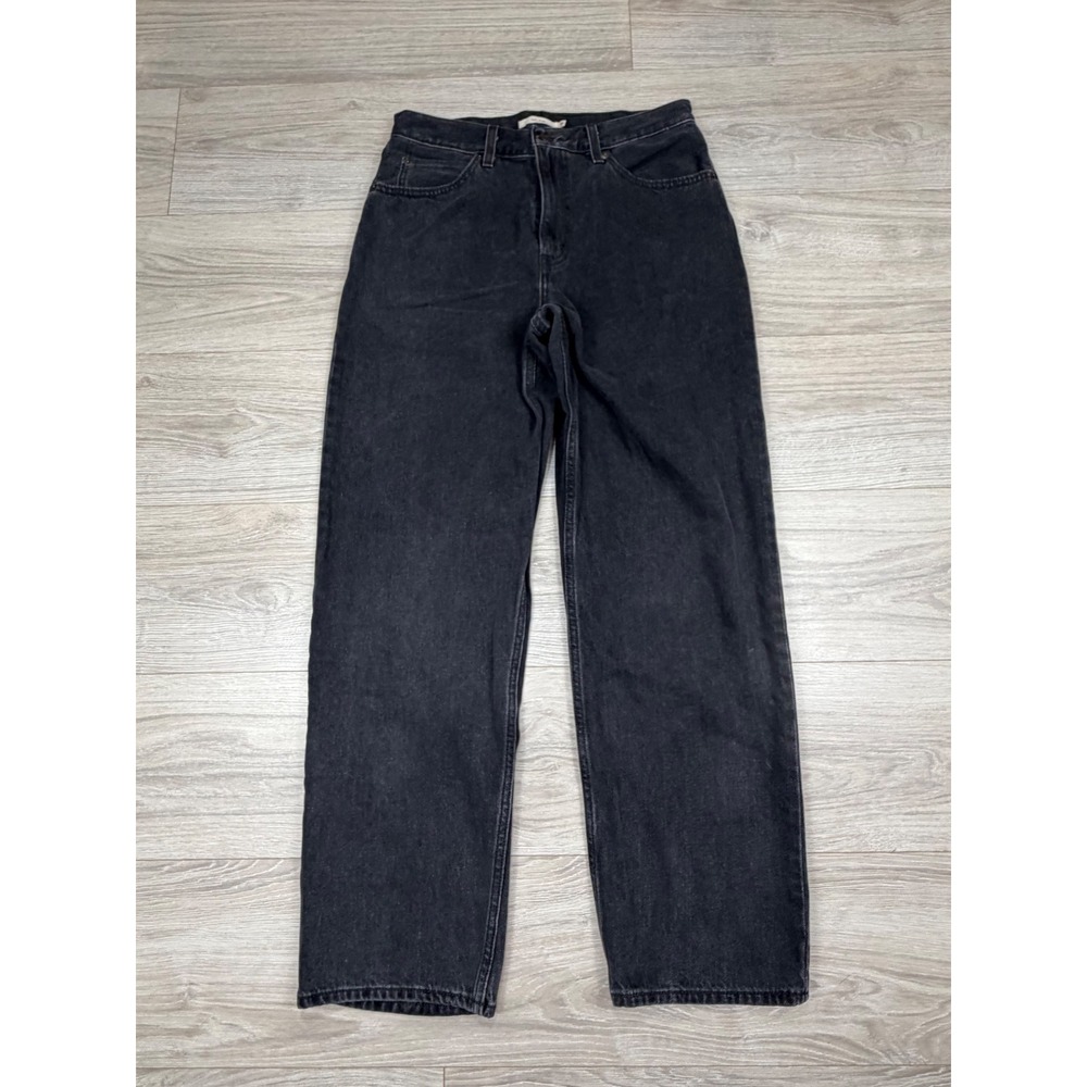Levis Premium Dad Jeans Womens 28 Faded Black High Rise Straight Leg 79770-0010